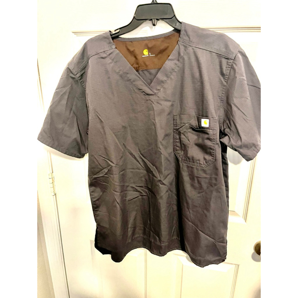 Carhartt Ripstop Utility Grey Scrub Top for men size large